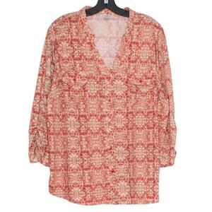 Roz & Ali Top Cottage Boho Moroccan Geometric Folk Medallion Southwestern 2X